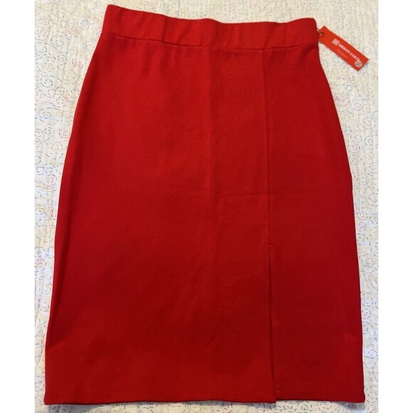 Urban Coco Women's Red Stretch Pull-On Pencil Skirt - Size XL - NWT - Picture 2 of 12